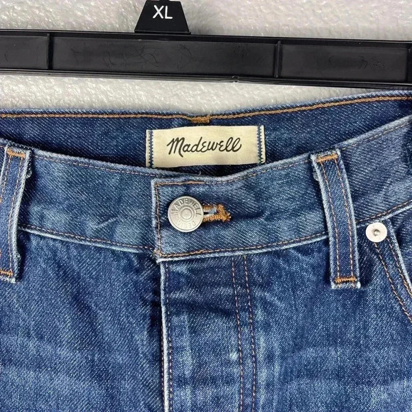 Madewell Low Slung Straight Dark Wash Jeans Pants Sz 30P Low Waisted 100% Cotton - Picture 5 of 10